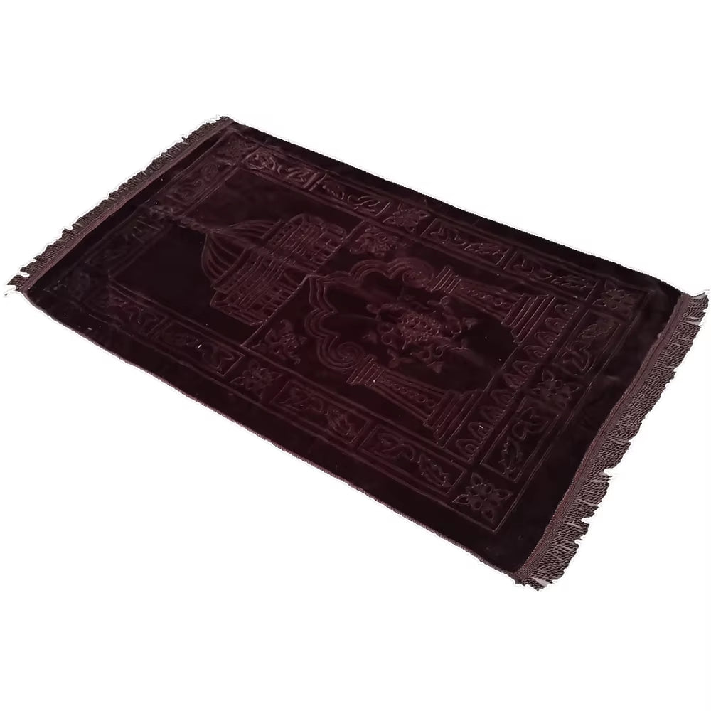 Deluxe Soft 65X110Cm Prayer Mat Muslim Cashmere-Like Thicken Blanket Salat Musallah Namaz Islamic Praying Rug